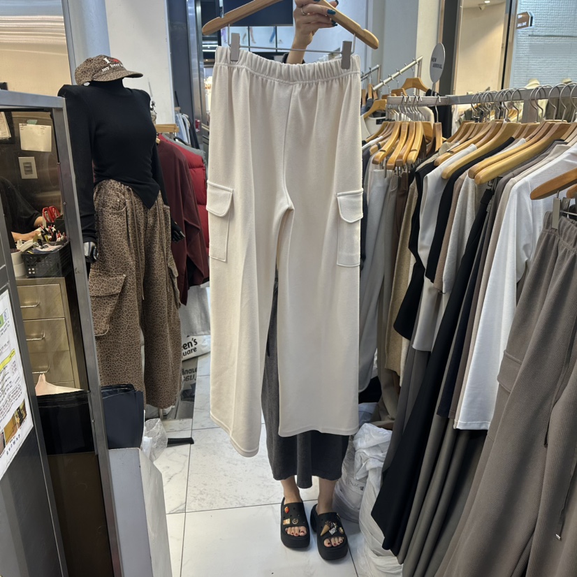 SANS韓國直郵㊣女士新品休閑人氣職業熱賣推薦真品休閑褲口袋SANS休閑褲