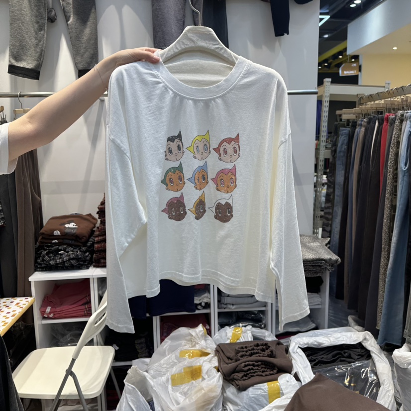 WASHBLUE東大門㊣實拍女士新品25秋冬人氣真品休閑時尚長袖T恤WASHBLUE長袖T恤圖色1