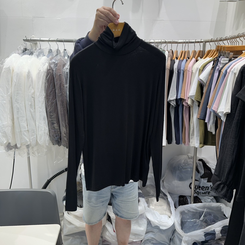 MODS-Q韓國代購㊣女士新品職業真品休閑25秋冬推薦長袖T恤MODS-Q長袖T恤圖色11黑色