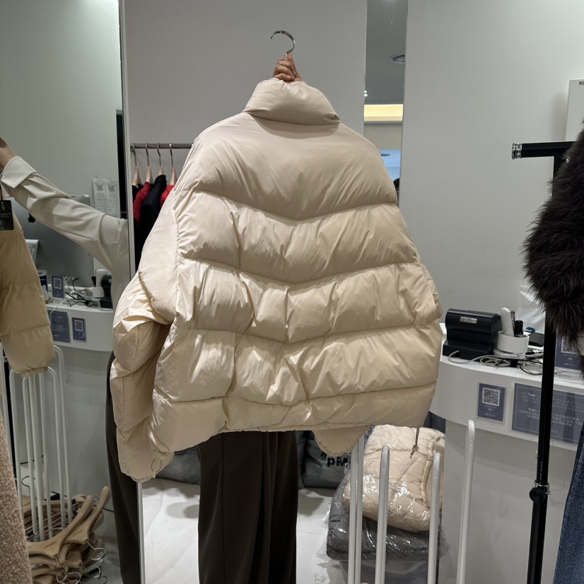 RENDER韓國直郵㊣女裝新款職業時尚25秋冬短款棉服填充鴨絨RENDER短款棉服