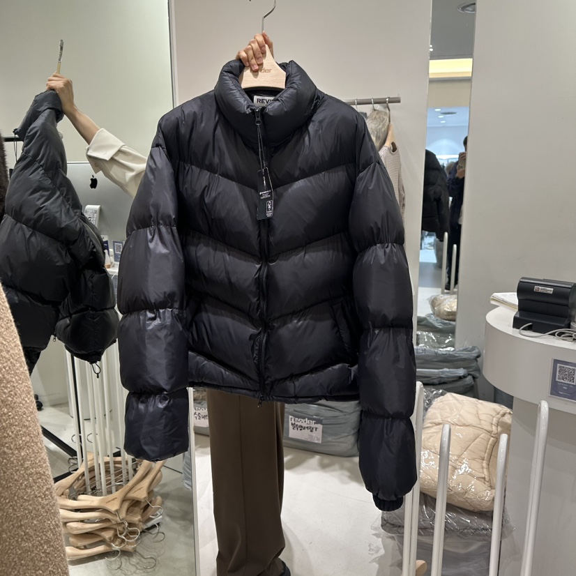 RENDER韓國直郵㊣女裝新款職業時尚25秋冬短款棉服填充鴨絨RENDER短款棉服圖色3