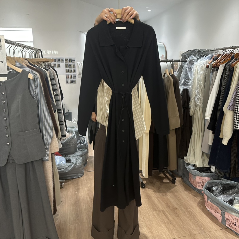LEWIN東大門㊣實拍女裝新品真品職業休閑熱賣25秋冬長款風衣LEWIN長款風衣圖色3