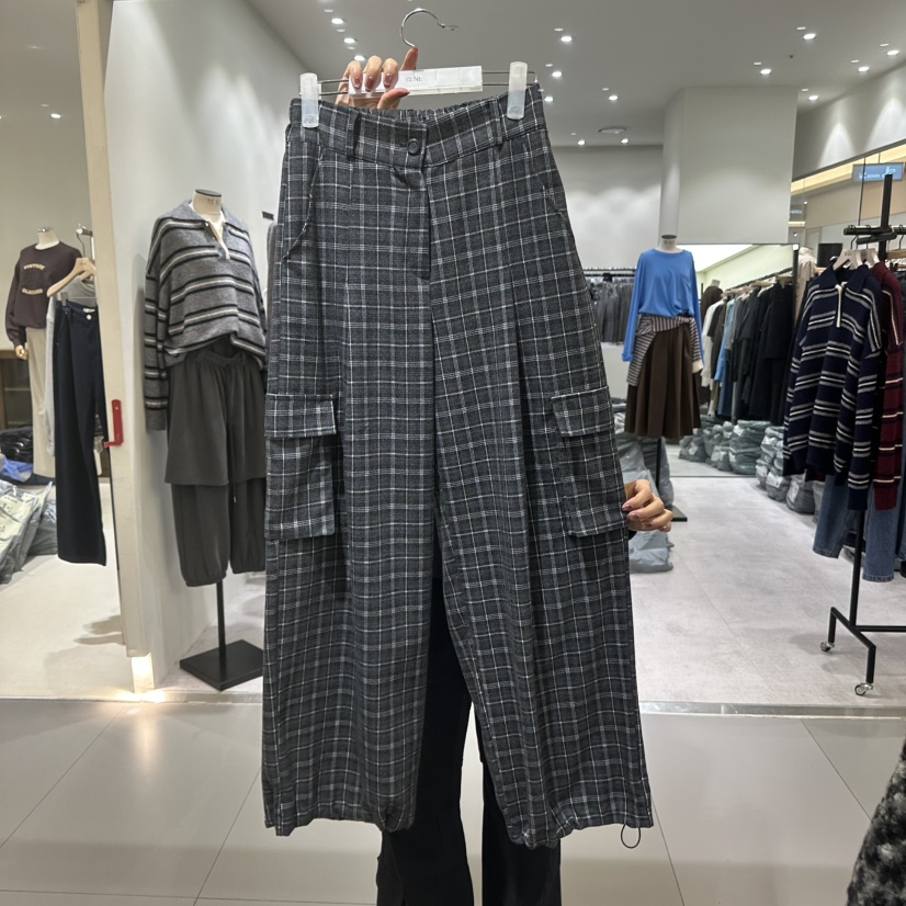 BENE東大門㊣實拍女裝新品真品時尚熱賣職業人氣休閑褲格紋BENE休閑褲圖色2
