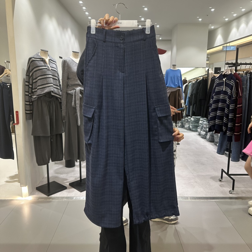 BENE東大門㊣實拍女裝新品真品時尚熱賣職業人氣休閑褲格紋BENE休閑褲圖色3