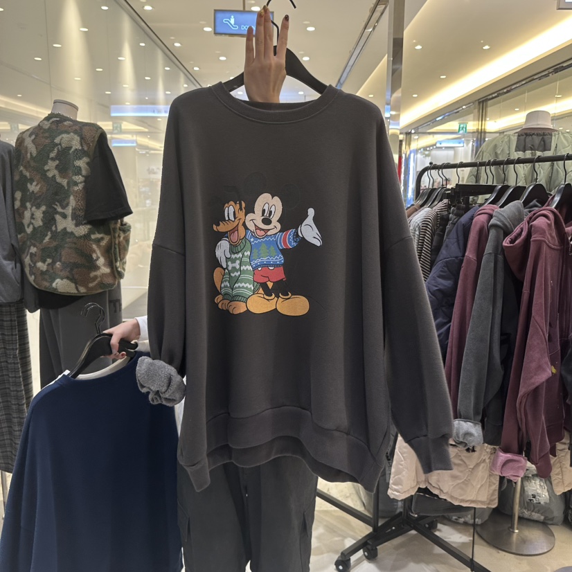 CREDITO韓國代購㊣女士新品休閑推薦人氣職業真品時尚熱賣衛衣CREDITO衛衣圖色3