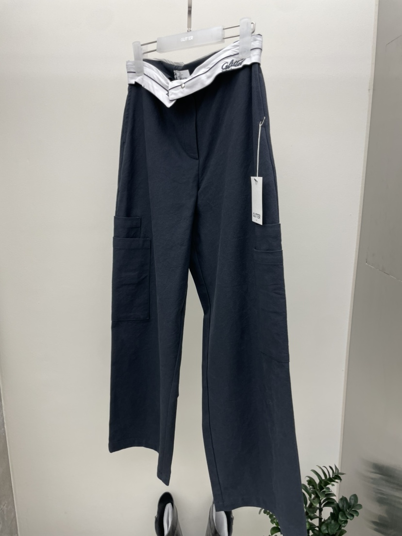 GLITTER東大門㊣代購女士新品25秋冬職業時尚真品熱賣休閑褲GLITTER休閑褲圖色1