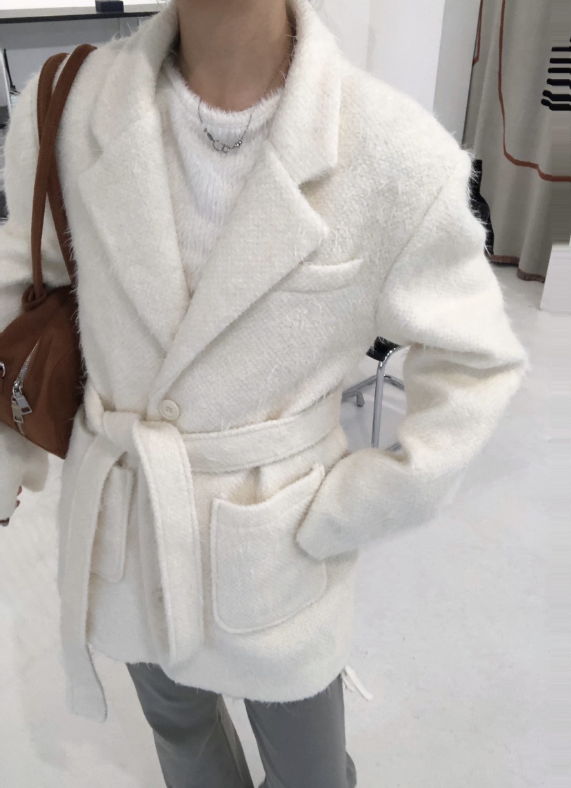 GLITTER東大門㊣代購女裝新品真品人氣熱賣職業休閑夾克含腰帶GLITTER夾克