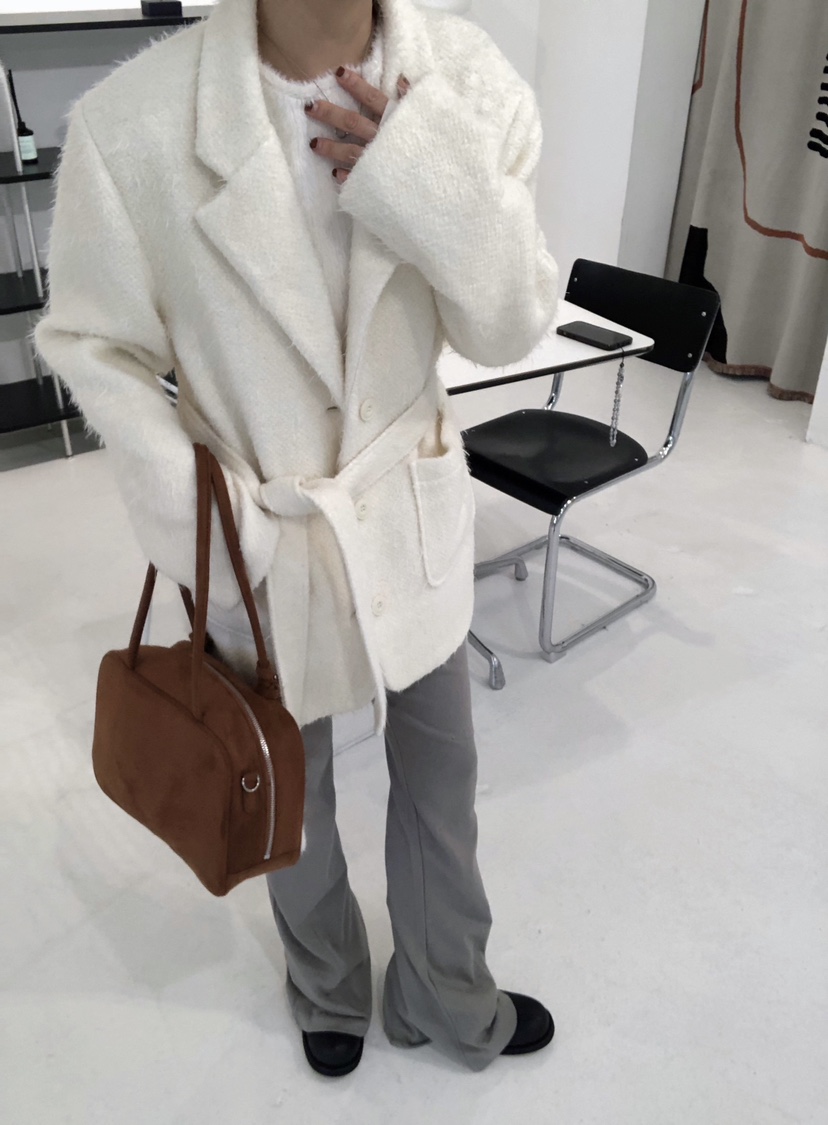 GLITTER東大門㊣代購女裝新品真品人氣熱賣職業休閑夾克含腰帶GLITTER夾克