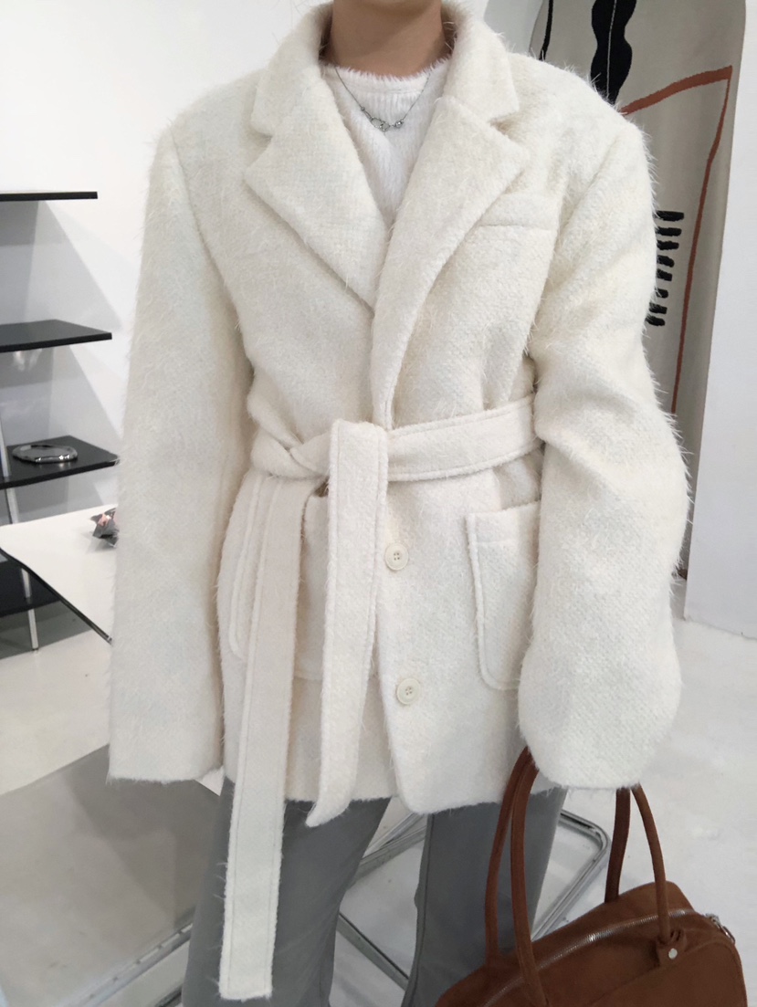 GLITTER東大門㊣代購女裝新品真品人氣熱賣職業休閑夾克含腰帶GLITTER夾克