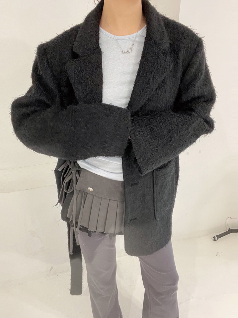 GLITTER東大門㊣代購女裝新品真品人氣熱賣職業休閑夾克含腰帶GLITTER夾克