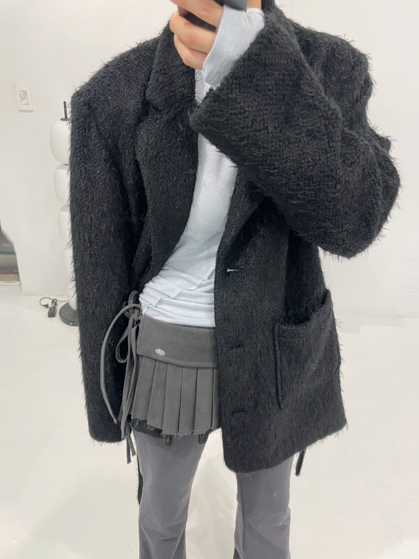 GLITTER東大門㊣代購女裝新品真品人氣熱賣職業休閑夾克含腰帶GLITTER夾克