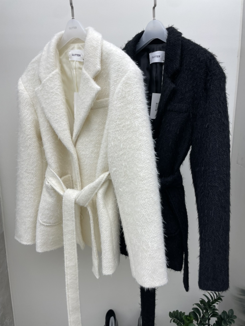 GLITTER東大門㊣代購女裝新品真品人氣熱賣職業休閑夾克含腰帶GLITTER夾克