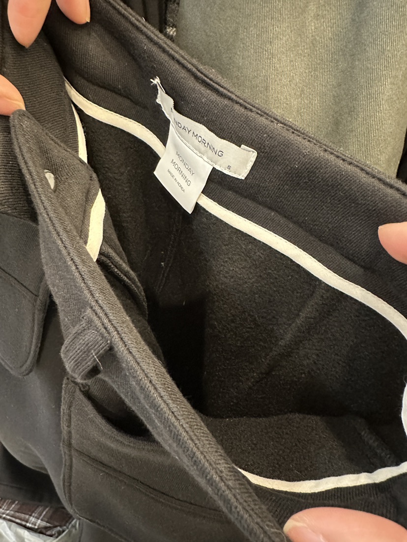 MONDAYMORING東大門㊣直郵女裝新品推薦25秋冬休閑褲不含腰帶絨MONDAYMORING休閑褲