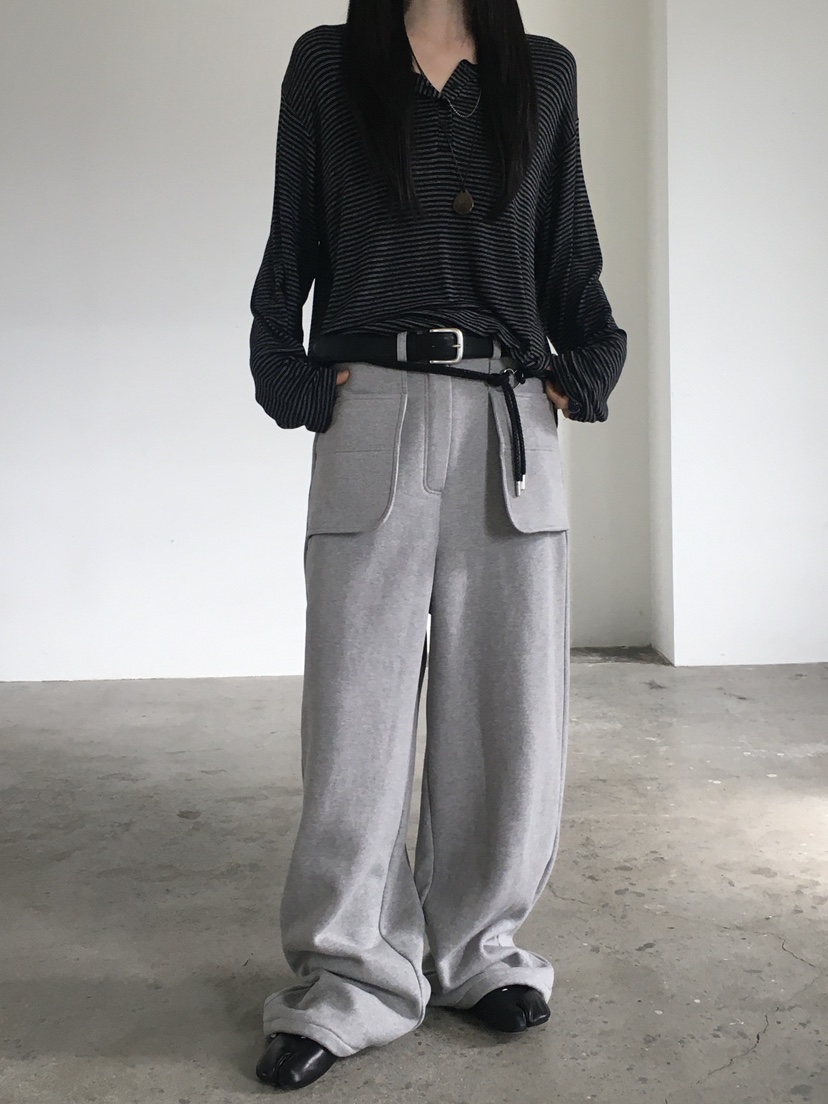 MONDAYMORING東大門㊣直郵女裝新品推薦25秋冬休閑褲不含腰帶絨MONDAYMORING休閑褲