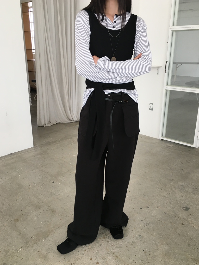 MONDAYMORING東大門㊣直郵女裝新品推薦25秋冬休閑褲不含腰帶絨MONDAYMORING休閑褲