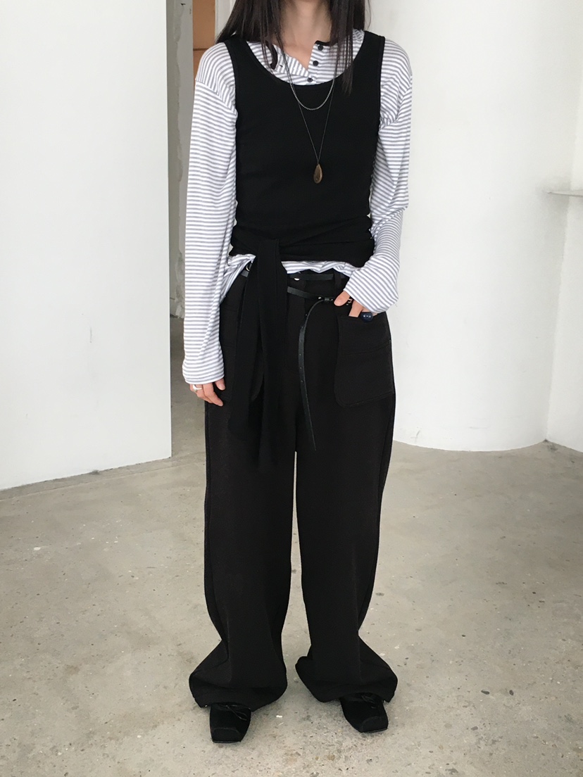MONDAYMORING東大門㊣直郵女裝新品推薦25秋冬休閑褲不含腰帶絨MONDAYMORING休閑褲