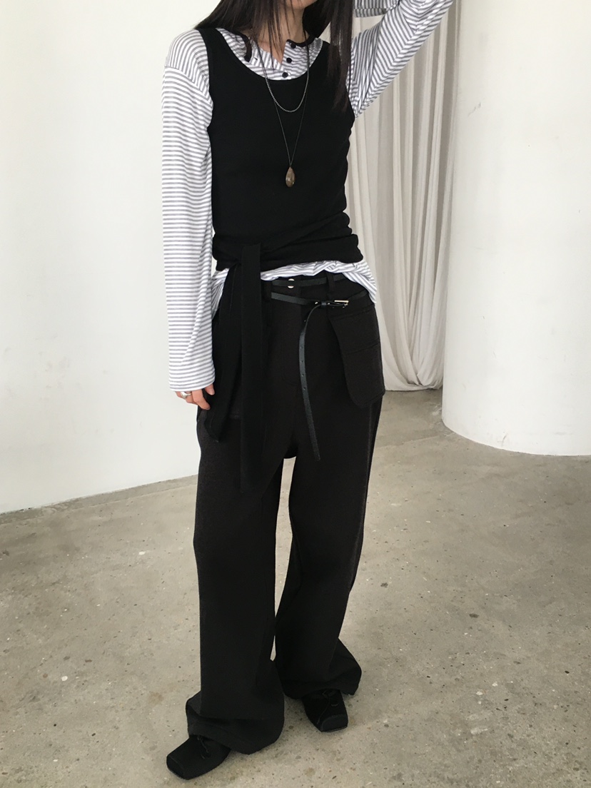 MONDAYMORING東大門㊣直郵女裝新品推薦25秋冬休閑褲不含腰帶絨MONDAYMORING休閑褲