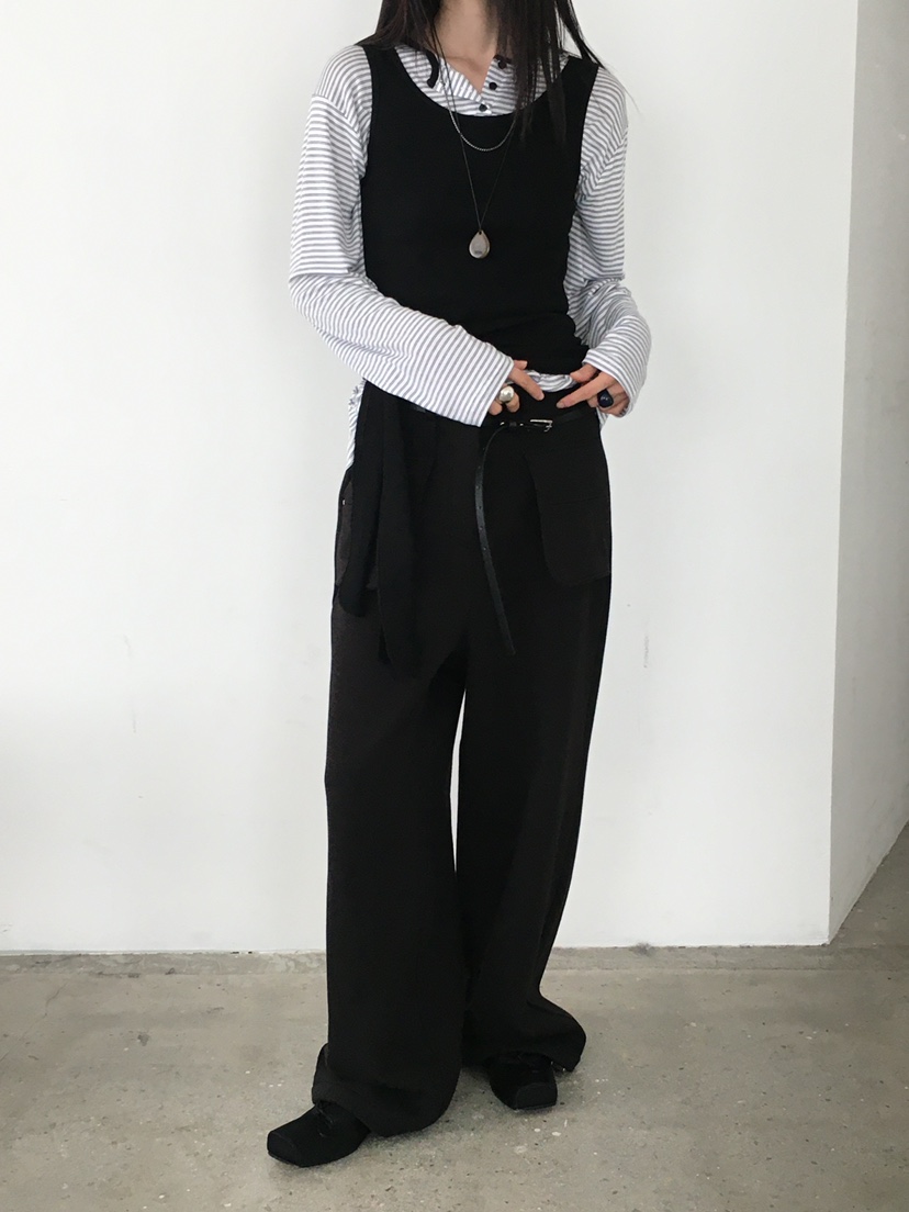 MONDAYMORING東大門㊣直郵女裝新品推薦25秋冬休閑褲不含腰帶絨MONDAYMORING休閑褲