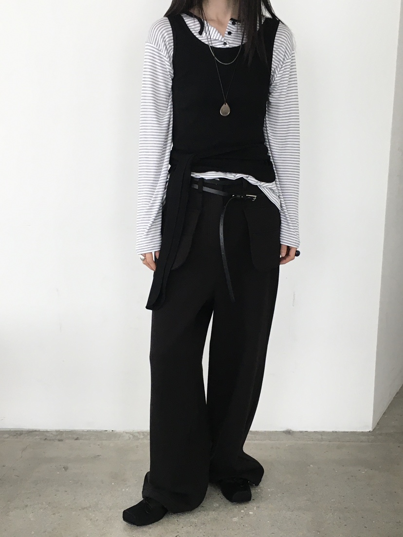 MONDAYMORING東大門㊣直郵女裝新品推薦25秋冬休閑褲不含腰帶絨MONDAYMORING休閑褲