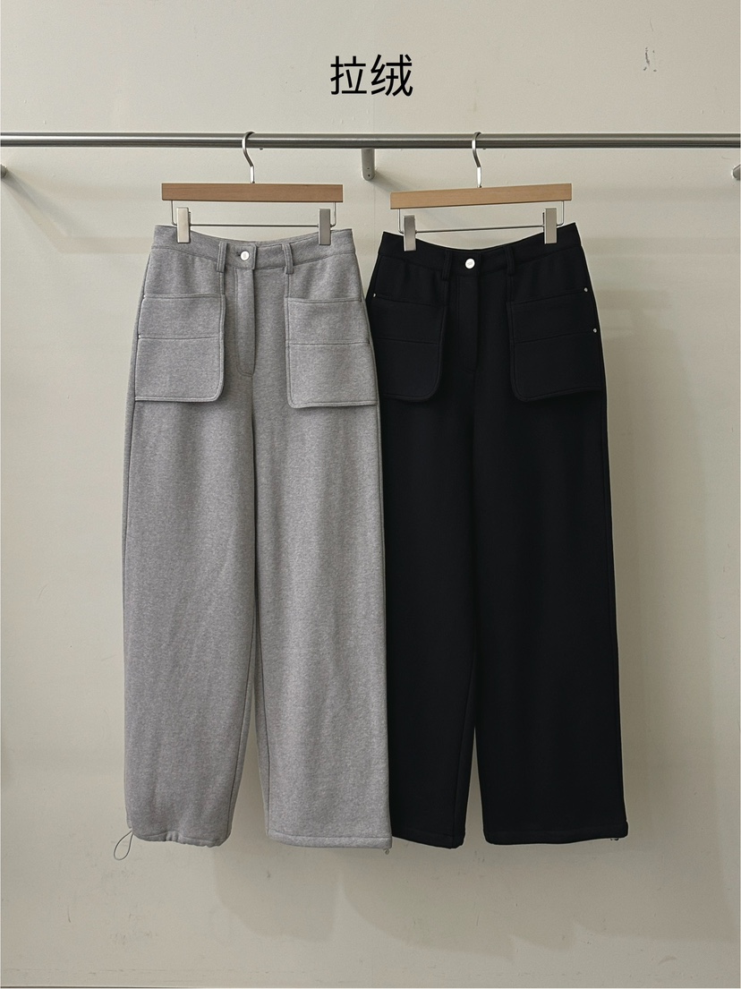 MONDAYMORING東大門㊣直郵女裝新品推薦25秋冬休閑褲不含腰帶絨MONDAYMORING休閑褲