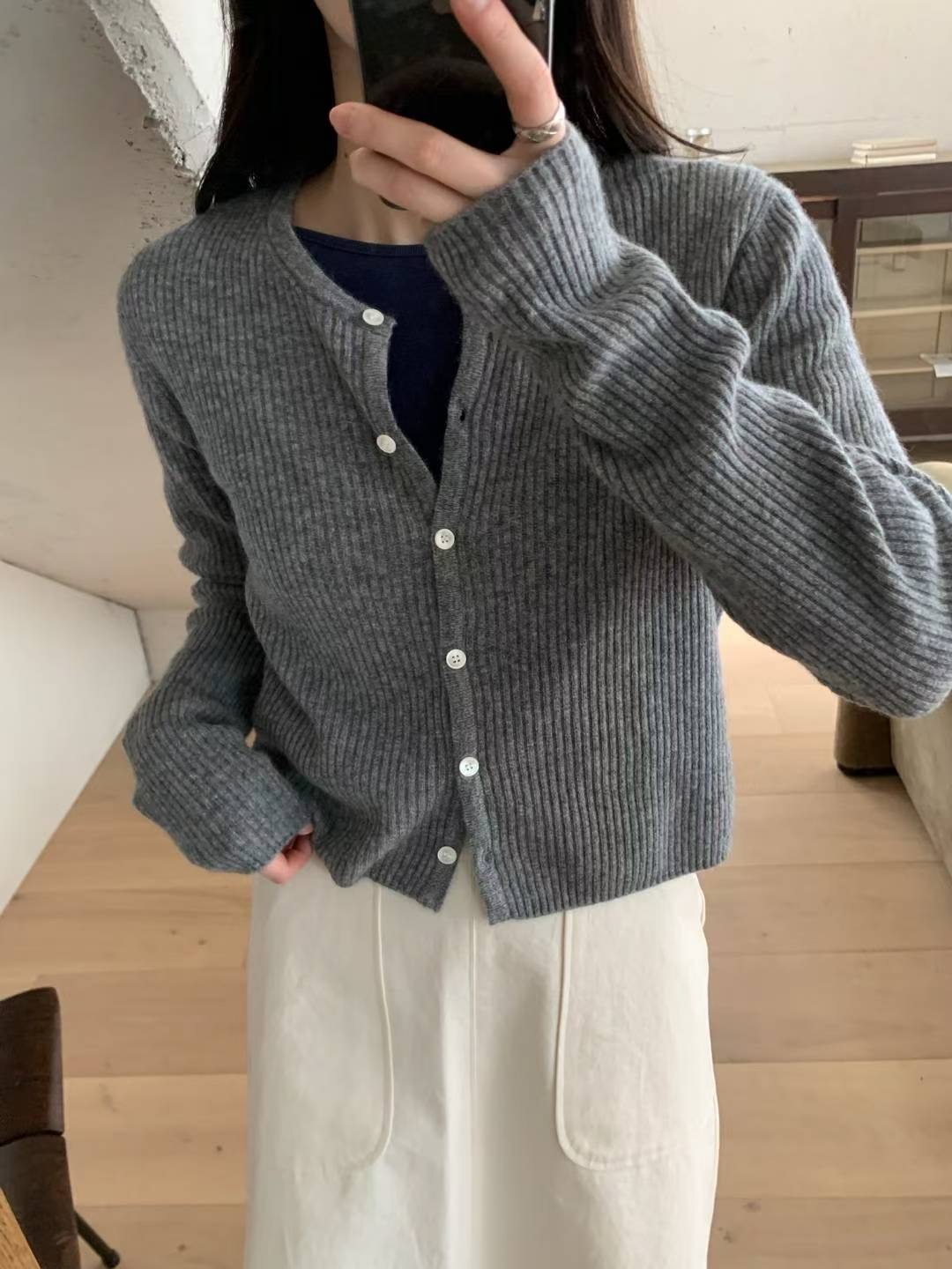 COME HERE東大門㊣代購女裝新款人氣休閑真品職業針織衫開衫COME HERE針織衫圖色2