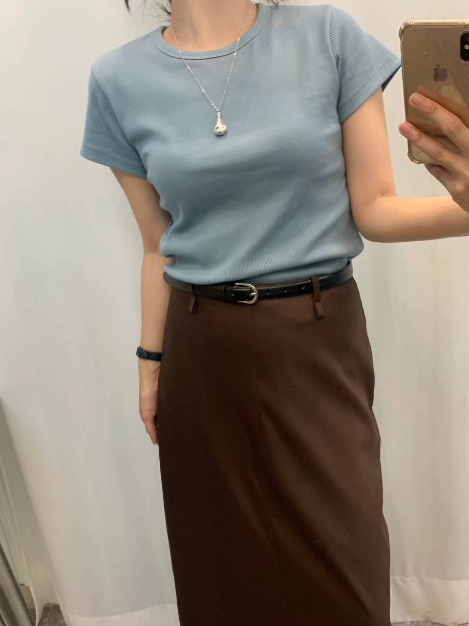 COME HERE韓國代購㊣女裝新款職業人氣熱賣25秋冬休閑長裙COME HERE長裙