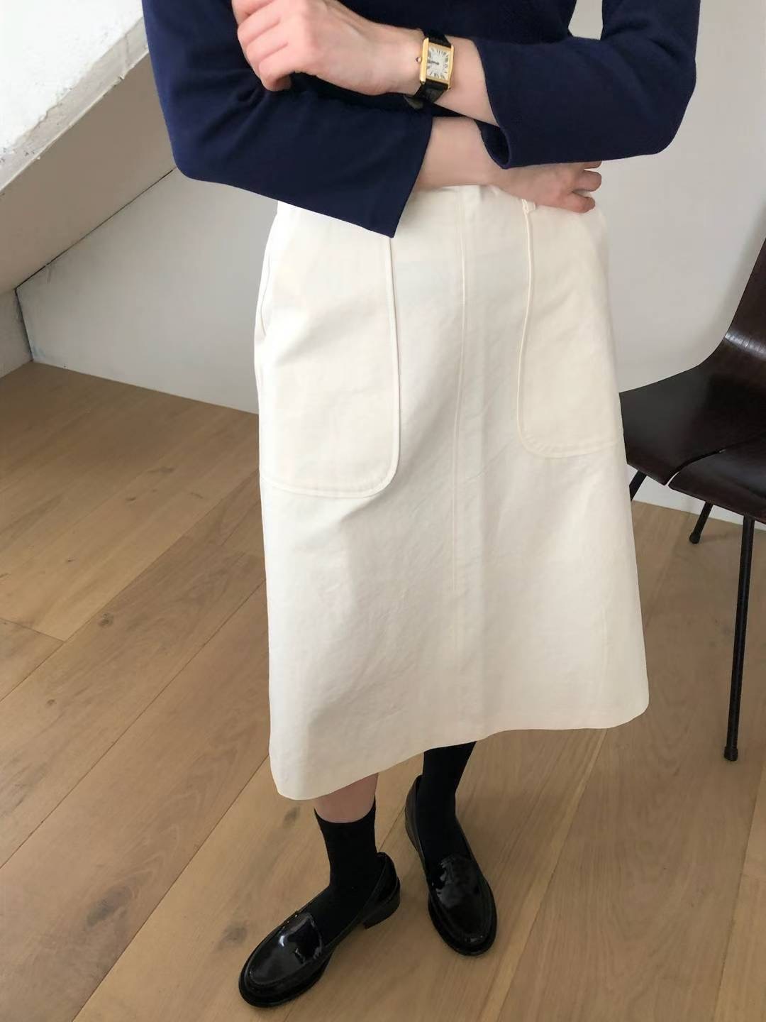 COME HERE東大門㊣代購女裝新款真品25秋冬時尚人氣休閑長裙COME HERE長裙圖色1