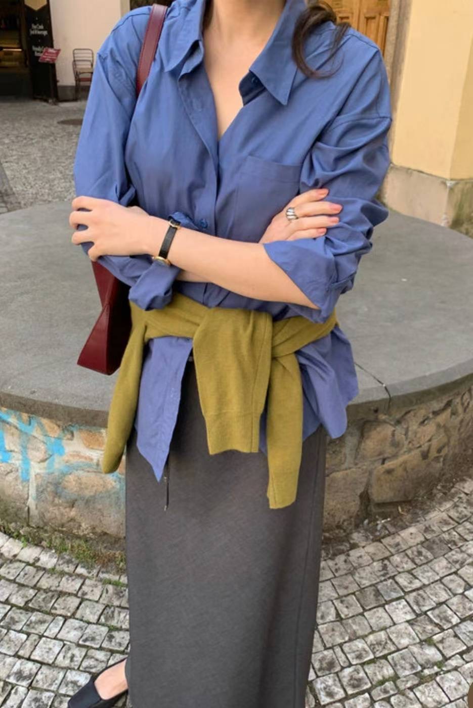 COME HERE東大門㊣代購女裝新品人氣職業襯衫蕾絲衫不含屁簾COME HERE襯衫/蕾絲衫圖色3