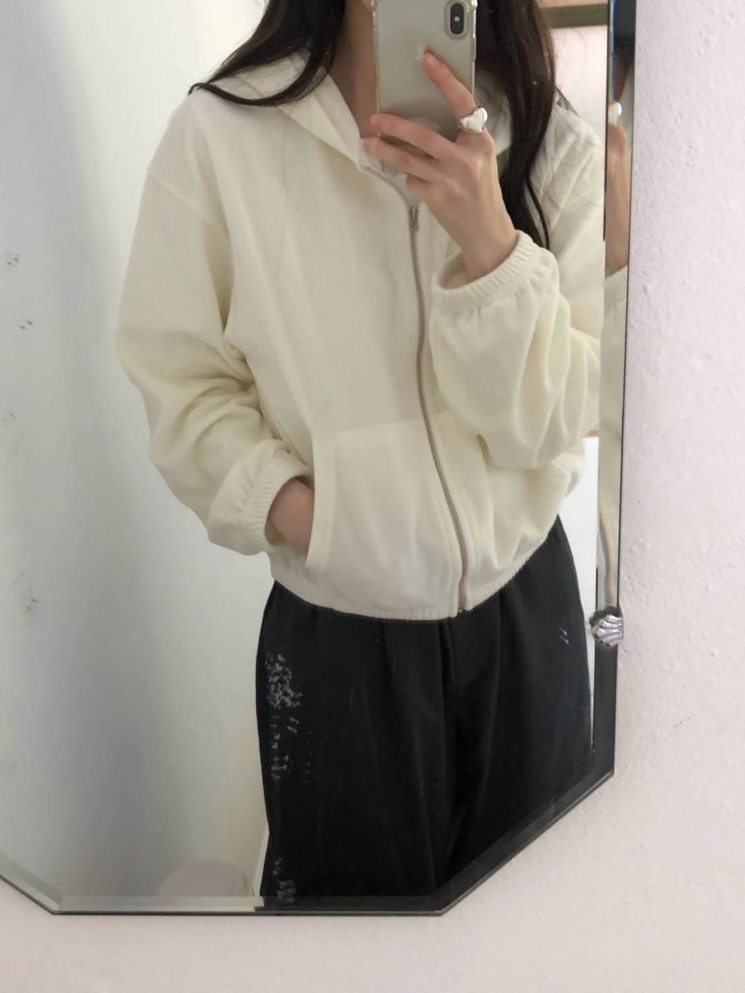 COME HERE韓國直郵㊣女裝新款熱賣推薦25秋冬職業夾克絲絨COME HERE夾克圖色2