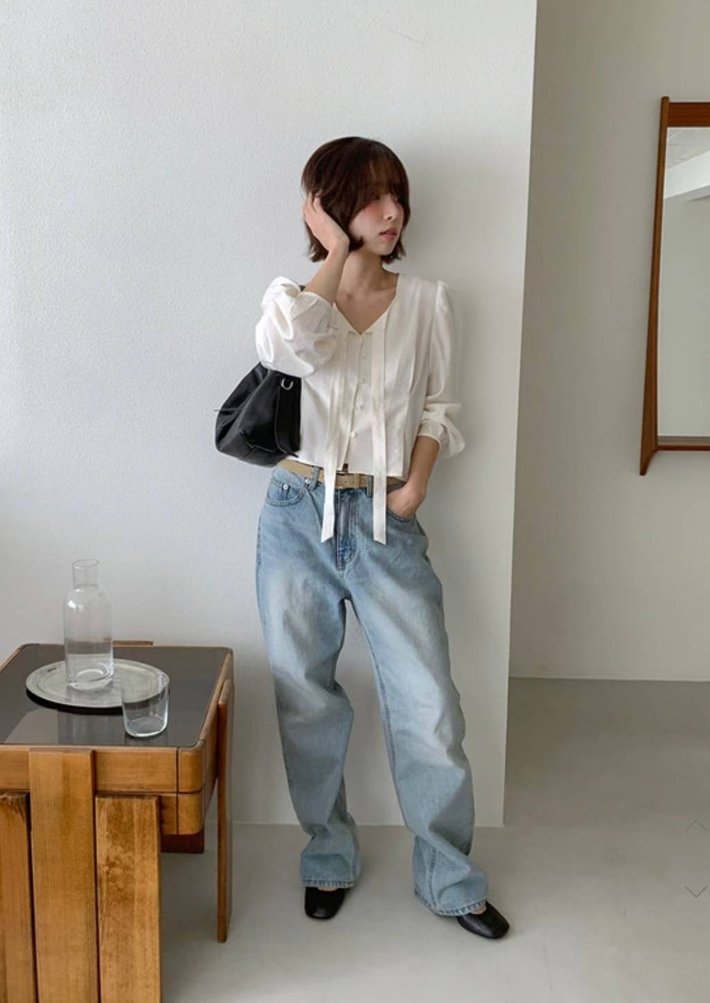 COME HERE東大門㊣代購女裝新品熱賣推薦職業真品休閑牛仔褲COME HERE牛仔褲