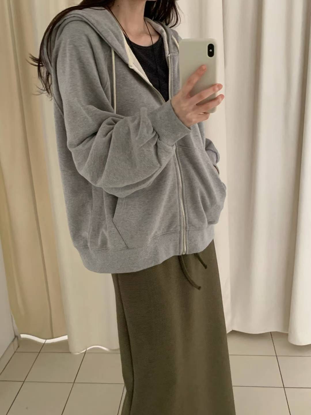 COME HERE東大門㊣實拍女士新款25秋冬真品熱賣夾克連帽衫COME HERE夾克