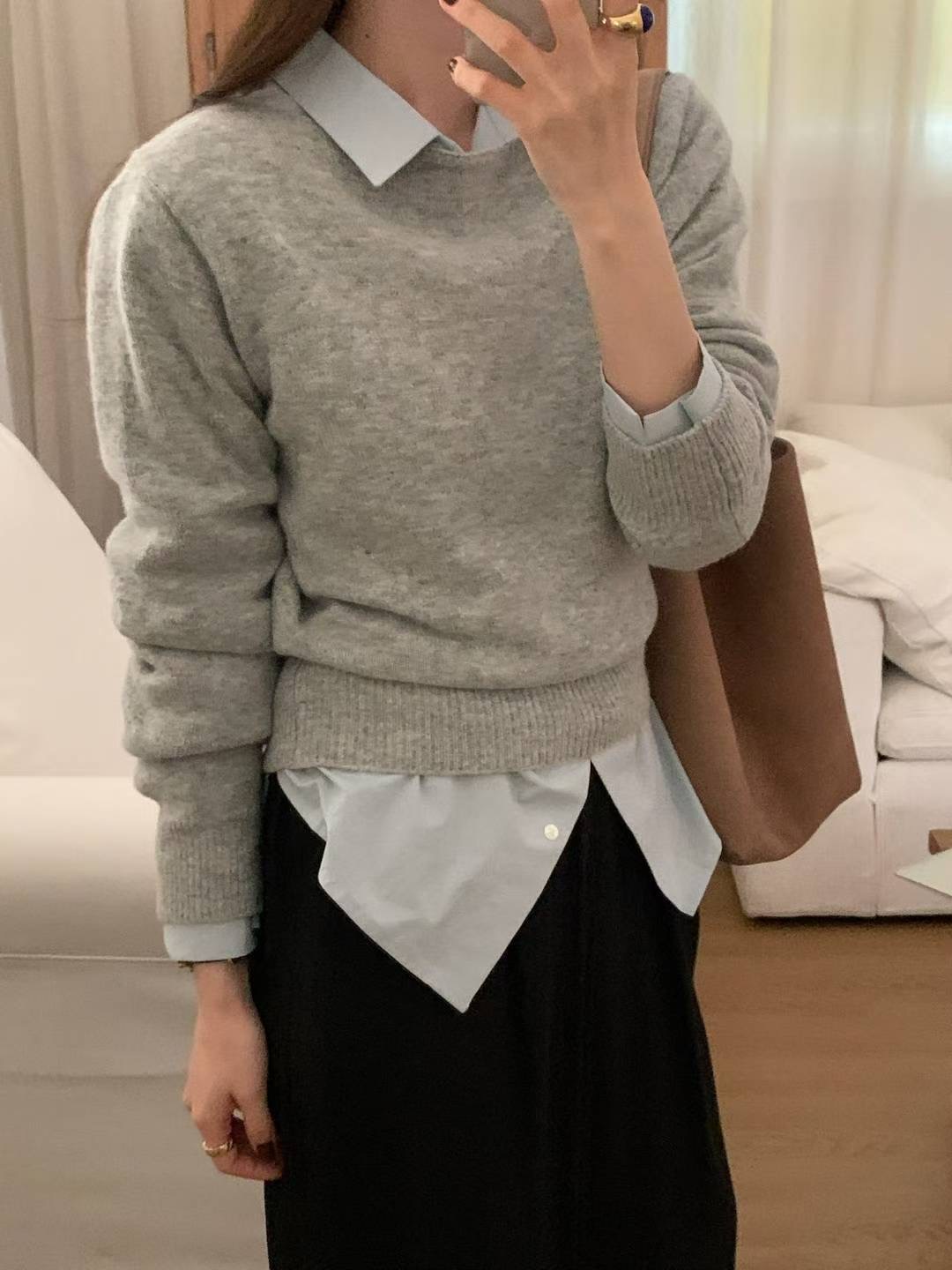 COME HERE東大門㊣代購女裝新款職業真品針織衫不含內搭船領COME HERE針織衫