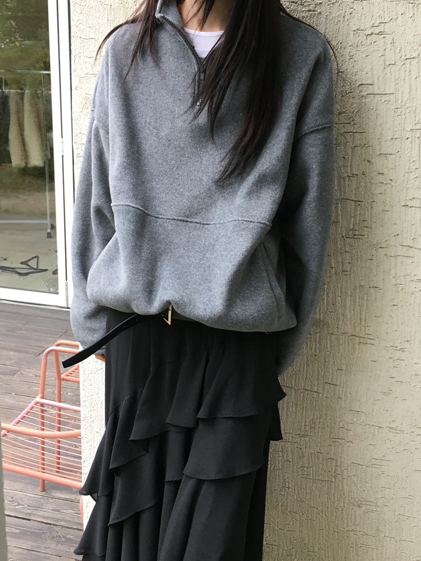 MONDAYMORING韓國代購㊣女士新品真品時尚休閑人氣衛衣拉鏈絨MONDAYMORING衛衣