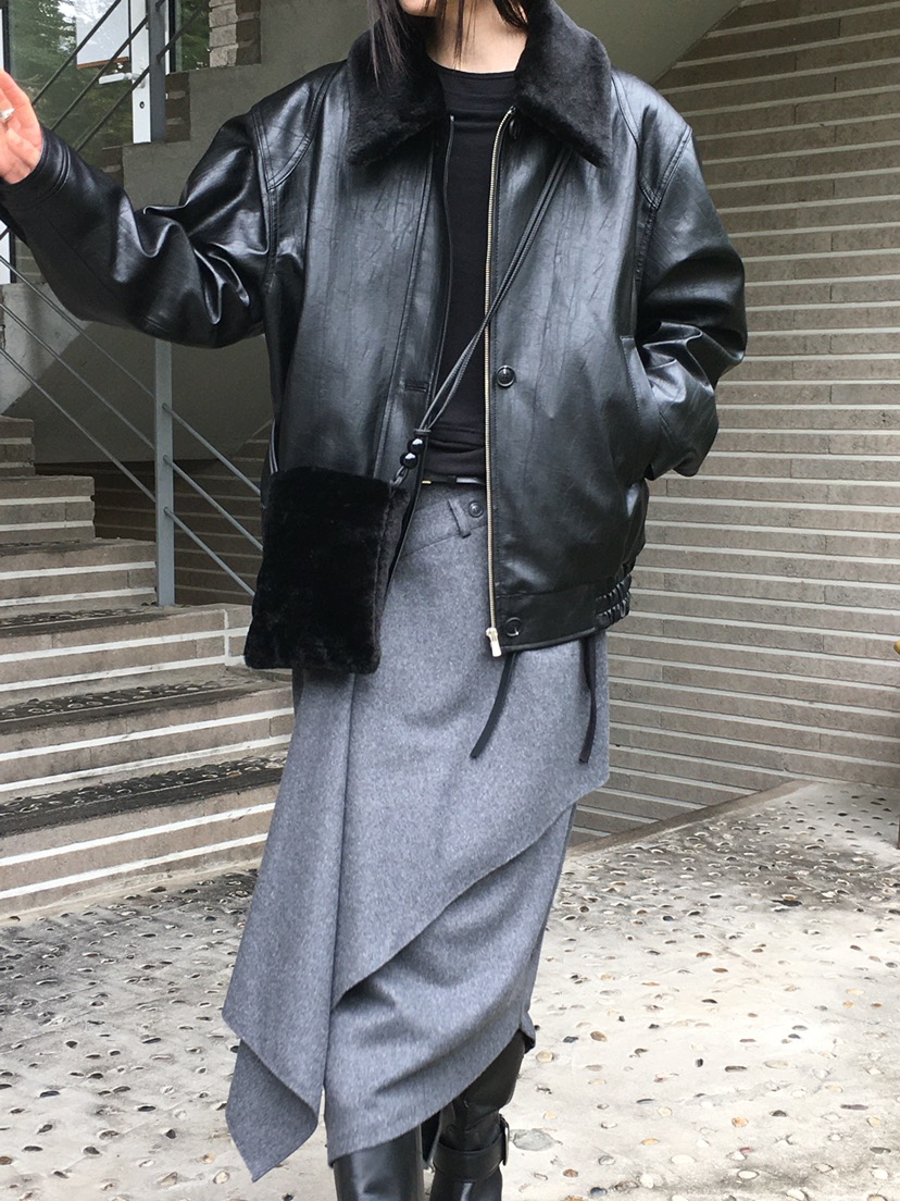 MONDAYMORING東大門㊣代購女士新款人氣熱賣休閑時尚夾克皮革MONDAYMORING夾克