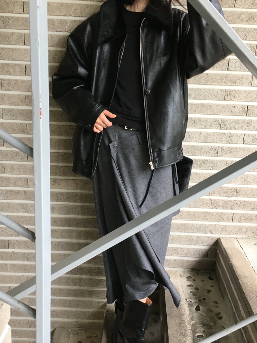 MONDAYMORING東大門㊣代購女士新款人氣熱賣休閑時尚夾克皮革MONDAYMORING夾克