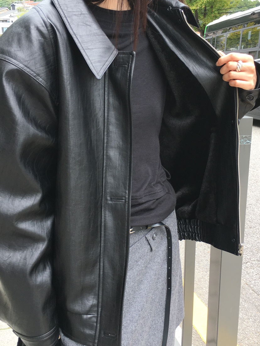 MONDAYMORING東大門㊣代購女士新款人氣熱賣休閑時尚夾克皮革MONDAYMORING夾克