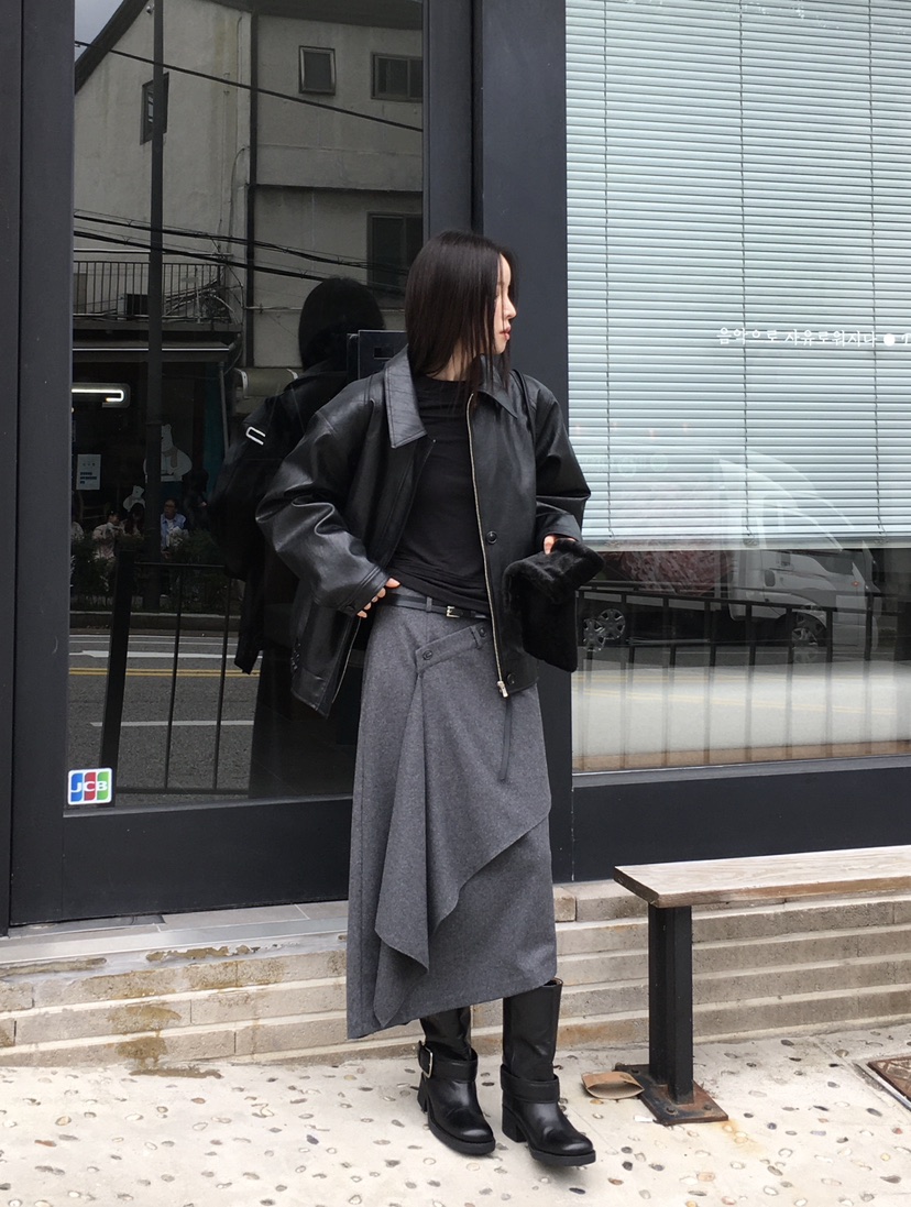 MONDAYMORING東大門㊣代購女士新款人氣熱賣休閑時尚夾克皮革MONDAYMORING夾克