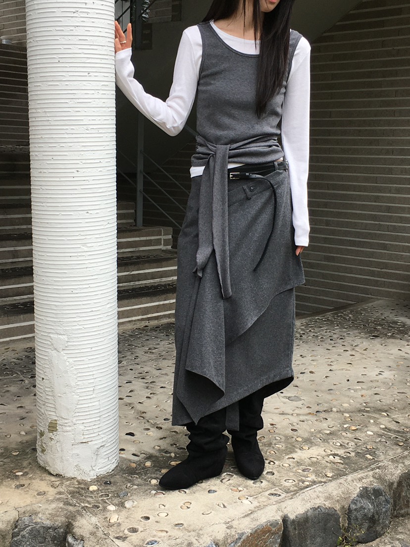MONDAYMORING韓國直郵㊣女裝新款休閑25秋冬時尚人氣長裙羊毛MONDAYMORING長裙