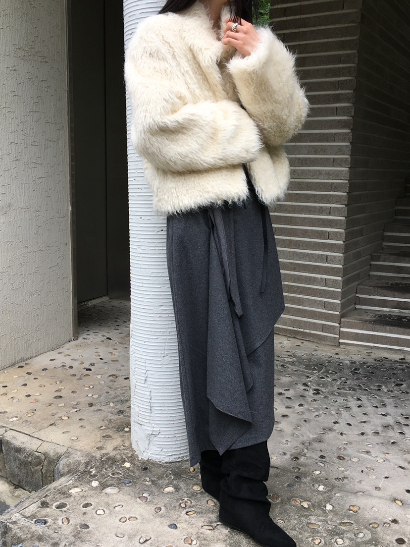 MONDAYMORING韓國直郵㊣女裝新款休閑25秋冬時尚人氣長裙羊毛MONDAYMORING長裙