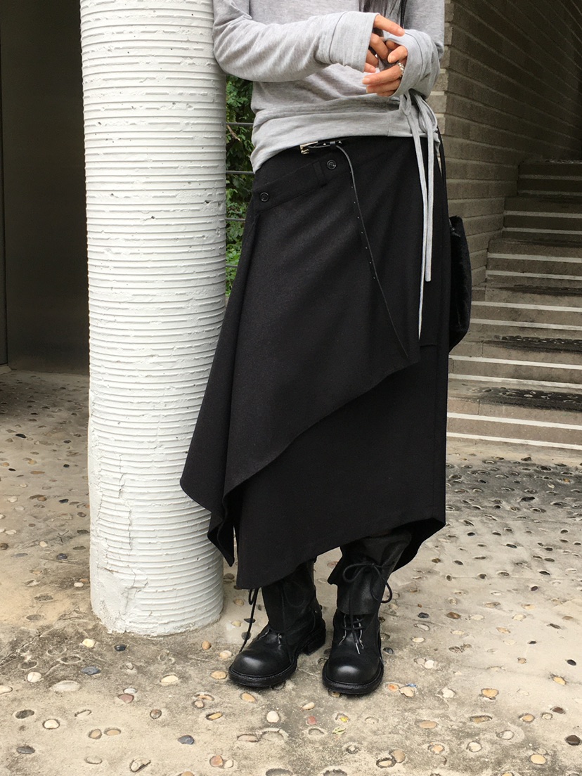 MONDAYMORING韓國直郵㊣女裝新款休閑25秋冬時尚人氣長裙羊毛MONDAYMORING長裙