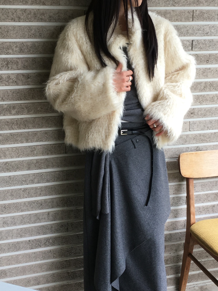 MONDAYMORING韓國代購㊣女士新款時尚推薦25秋冬夾克美利奴羊毛MONDAYMORING夾克