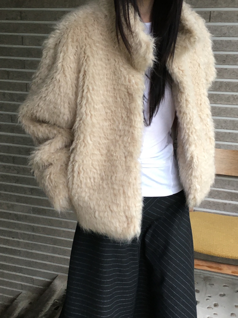 MONDAYMORING韓國代購㊣女士新款時尚推薦25秋冬夾克美利奴羊毛MONDAYMORING夾克