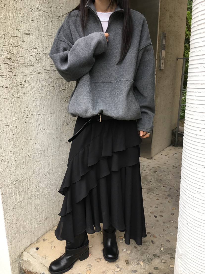 MONDAYMORING韓國代購㊣女裝新品時尚真品熱賣休閑長裙雪紡MONDAYMORING長裙