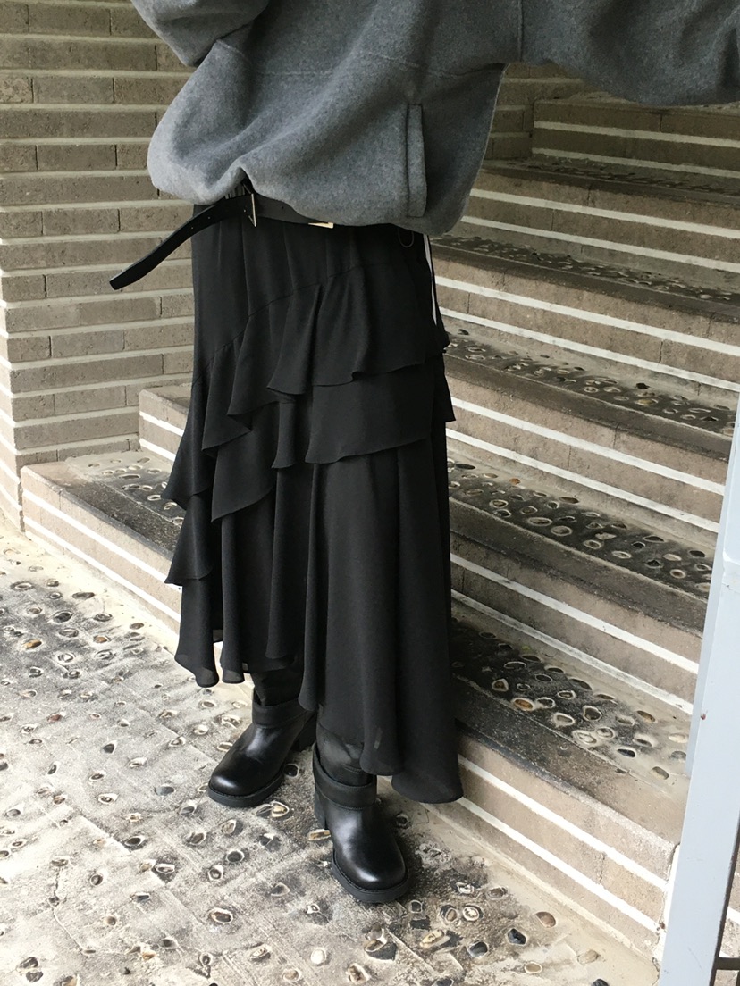 MONDAYMORING韓國代購㊣女裝新品時尚真品熱賣休閑長裙雪紡MONDAYMORING長裙