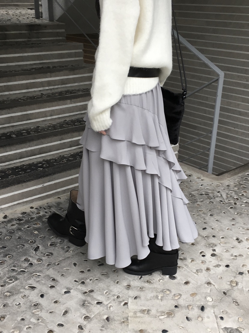 MONDAYMORING韓國代購㊣女裝新品時尚真品熱賣休閑長裙雪紡MONDAYMORING長裙