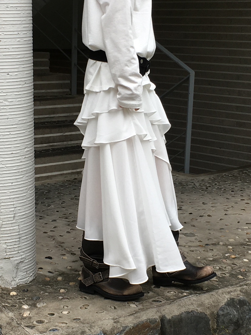 MONDAYMORING韓國代購㊣女裝新品時尚真品熱賣休閑長裙雪紡MONDAYMORING長裙