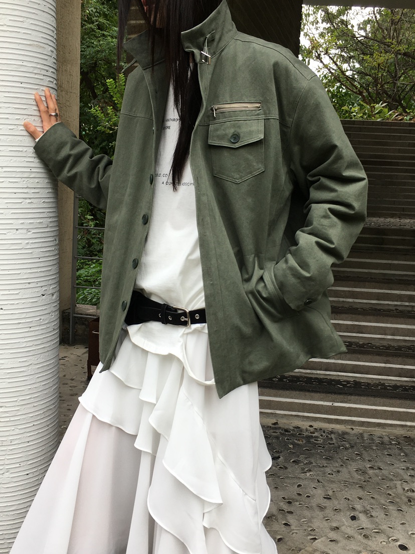 MONDAYMORING東大門㊣代購女裝新款休閑熱賣25秋冬夾克羊毛MONDAYMORING夾克
