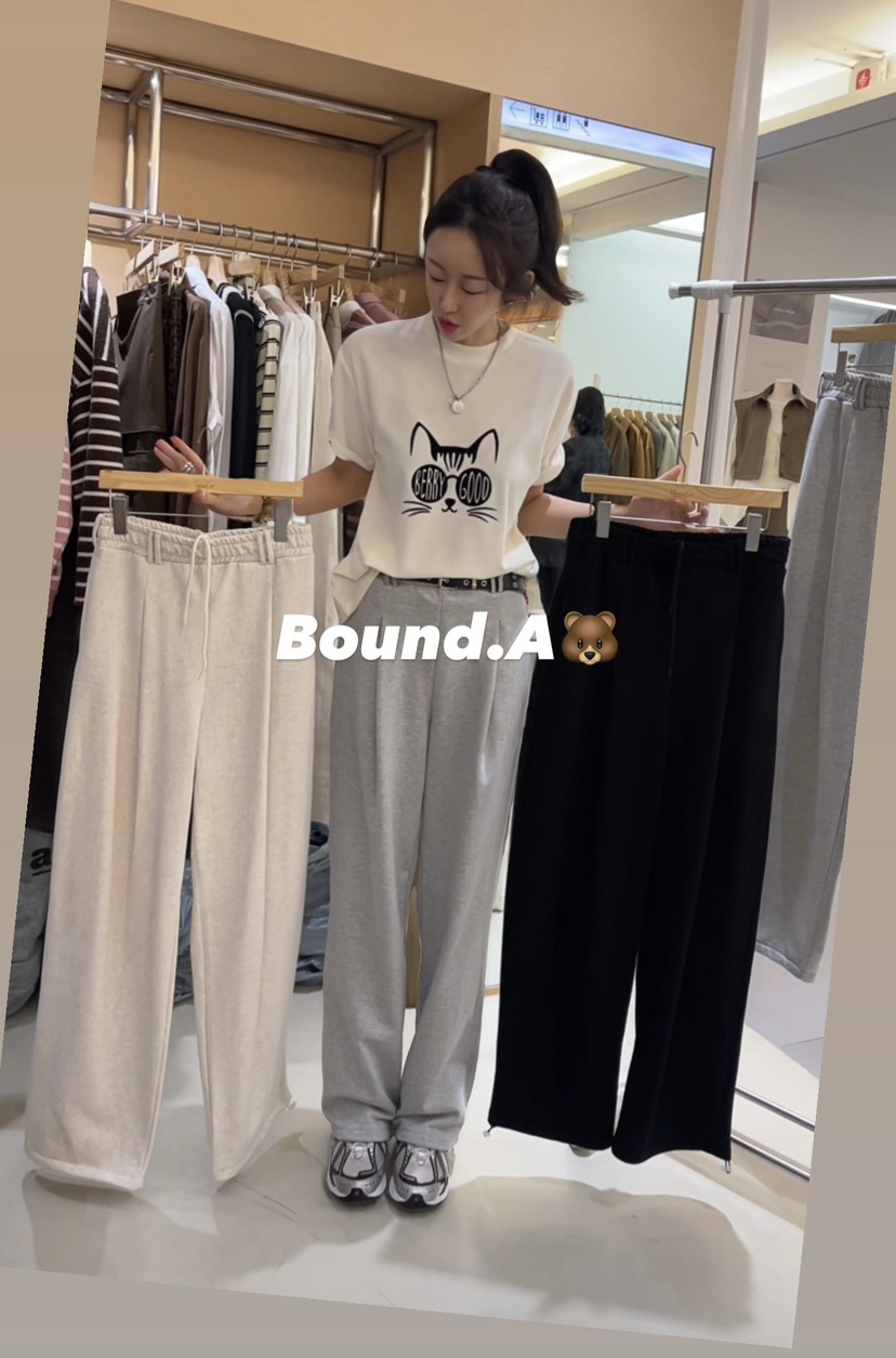 BOUND.A東大門㊣實拍女裝新品25秋冬休閑推薦真品人氣休閑褲BOUND.A休閑褲