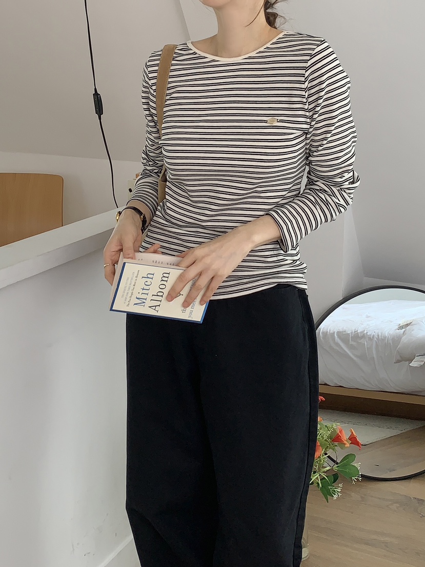 FORMSTUDIO東大門㊣代購女裝新品推薦休閑熱賣人氣長袖T恤圓領FORMSTUDIO長袖T恤