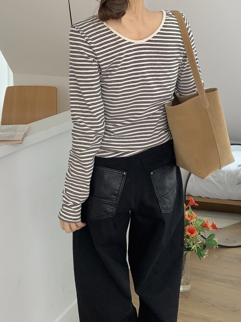 FORMSTUDIO東大門㊣代購女裝新品推薦休閑熱賣人氣長袖T恤圓領FORMSTUDIO長袖T恤
